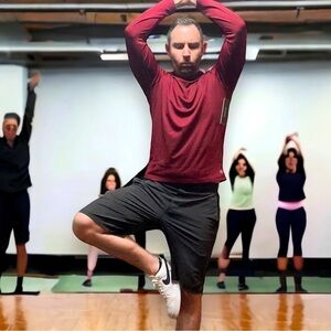 NEW Men’s RBX X-TRAIN Maroon Long Sleeve Performance Tee with Hoodie - Medium